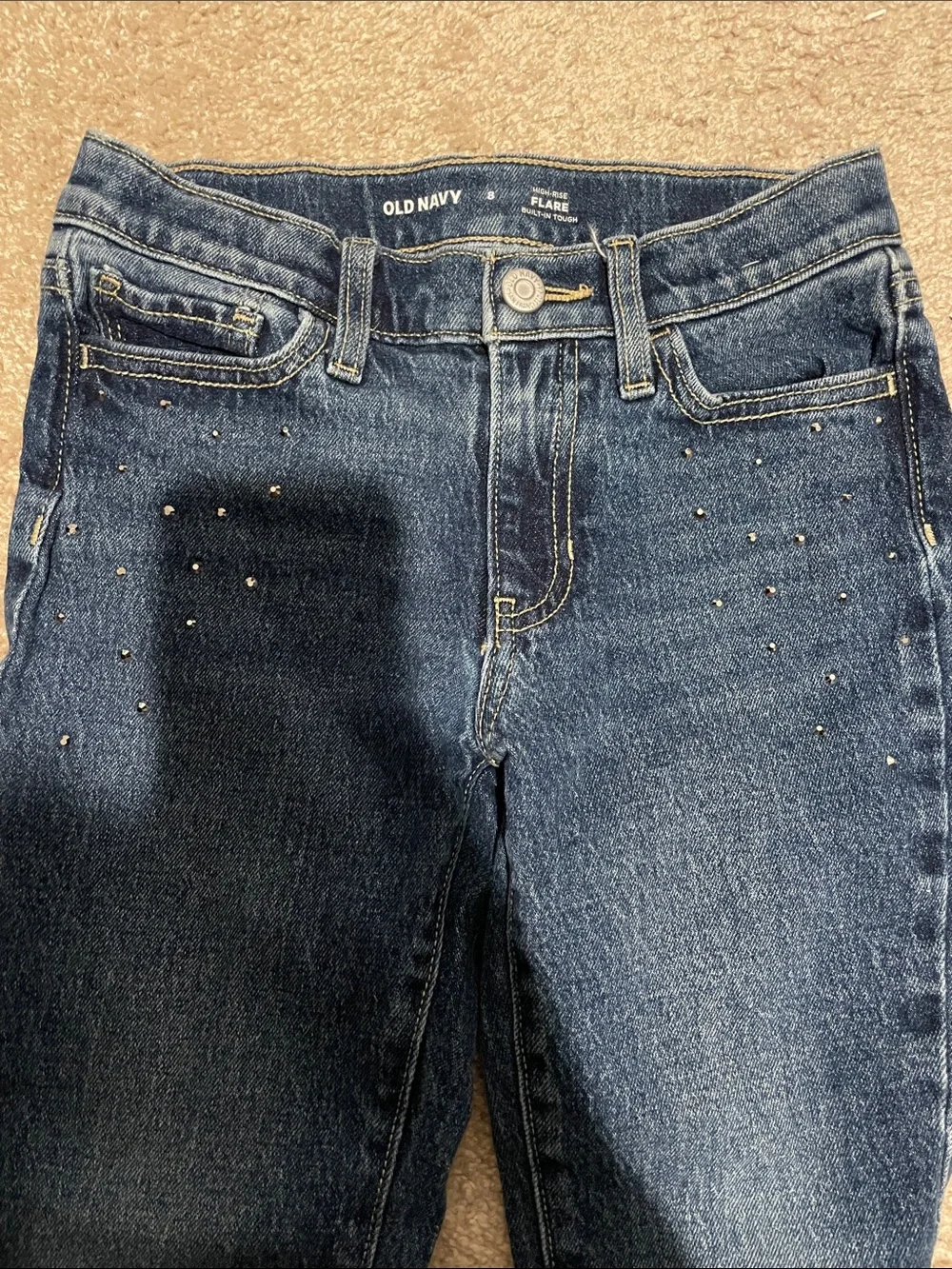 Old Navy girls flare Jeans with Stud Embellishments